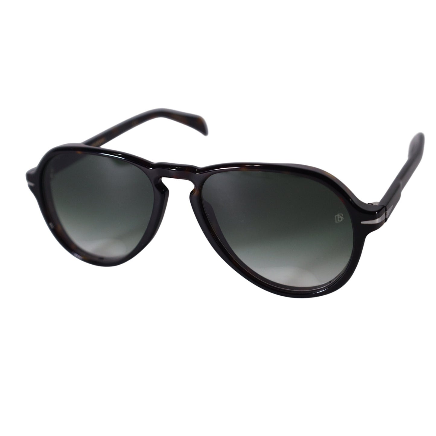 David Beckham Lightweight Aviator Sunglasses - Tortoise/Grey Green Gradient