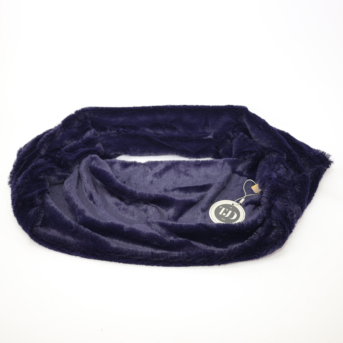 The Jetset Diaries Faux Fur Infinity Scarf - One Size - Midnight Blue