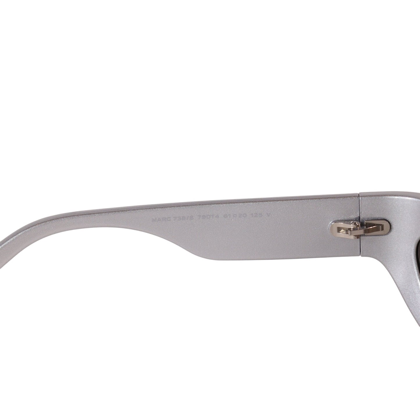 Marc Jacobs Narrow Wraparound Sunglasses - Silver / Silver Mirrored