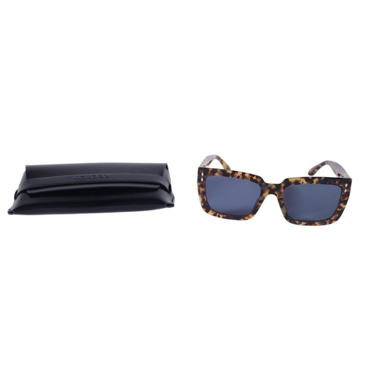 Isabel Marant Square Womens Designer Sunglasses - Yellow Havana / Blue