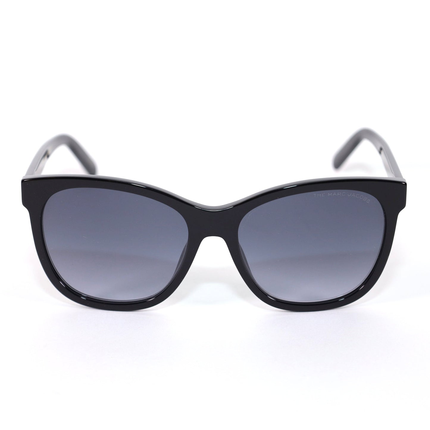 Marc Jacobs Cat Eye Womens Sunglasses - Shiny Black / Grey Gradient