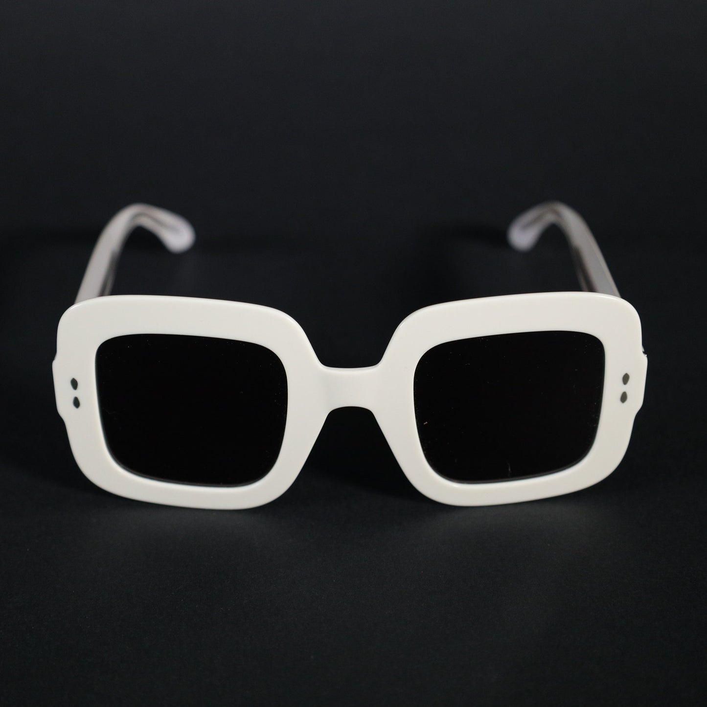 Isabel Marant Oversized Square Designer Sunglasses - Ivory White / Grey