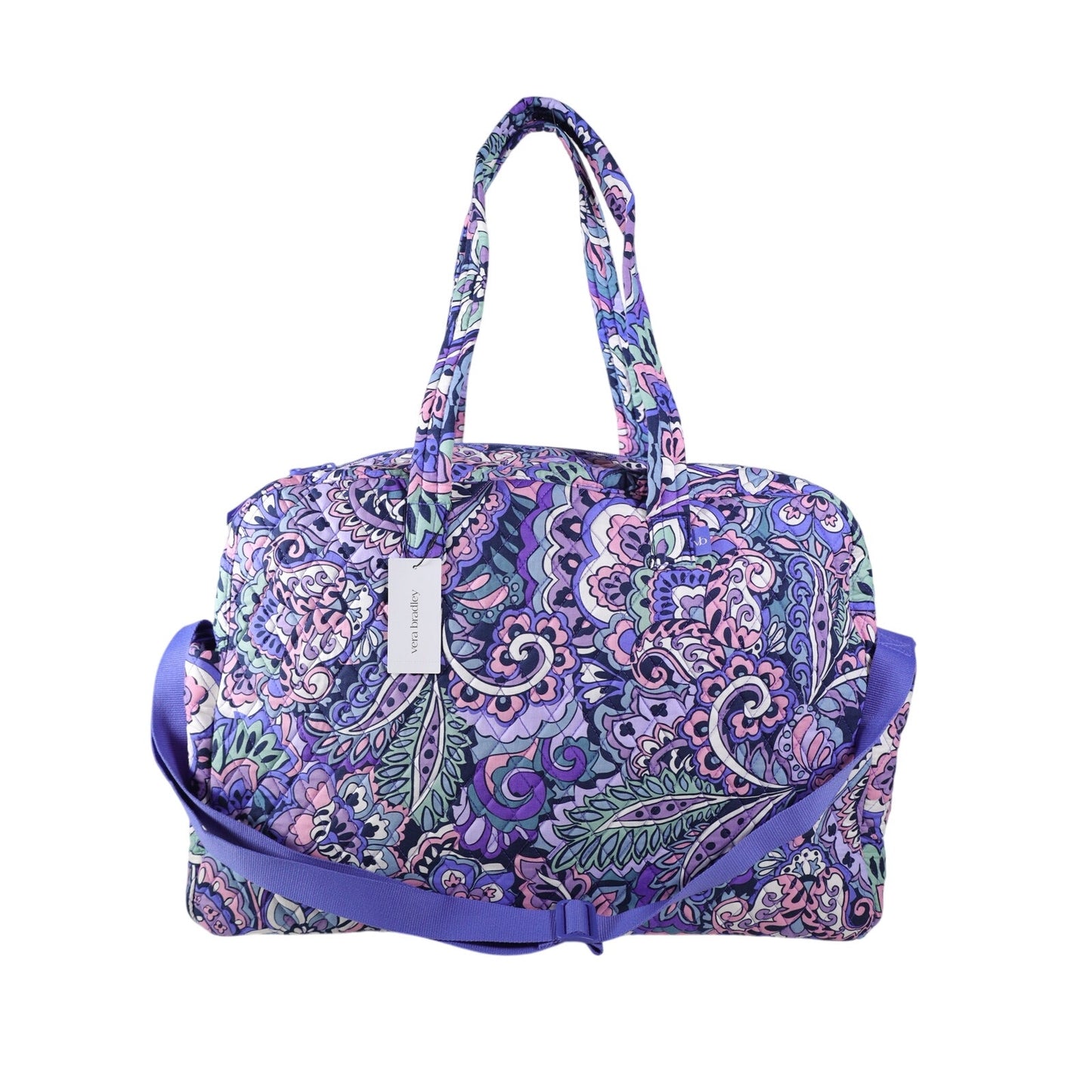 Vera Bradley Large Cotton Quilted Weekender Travel Bag - Floral Swirls