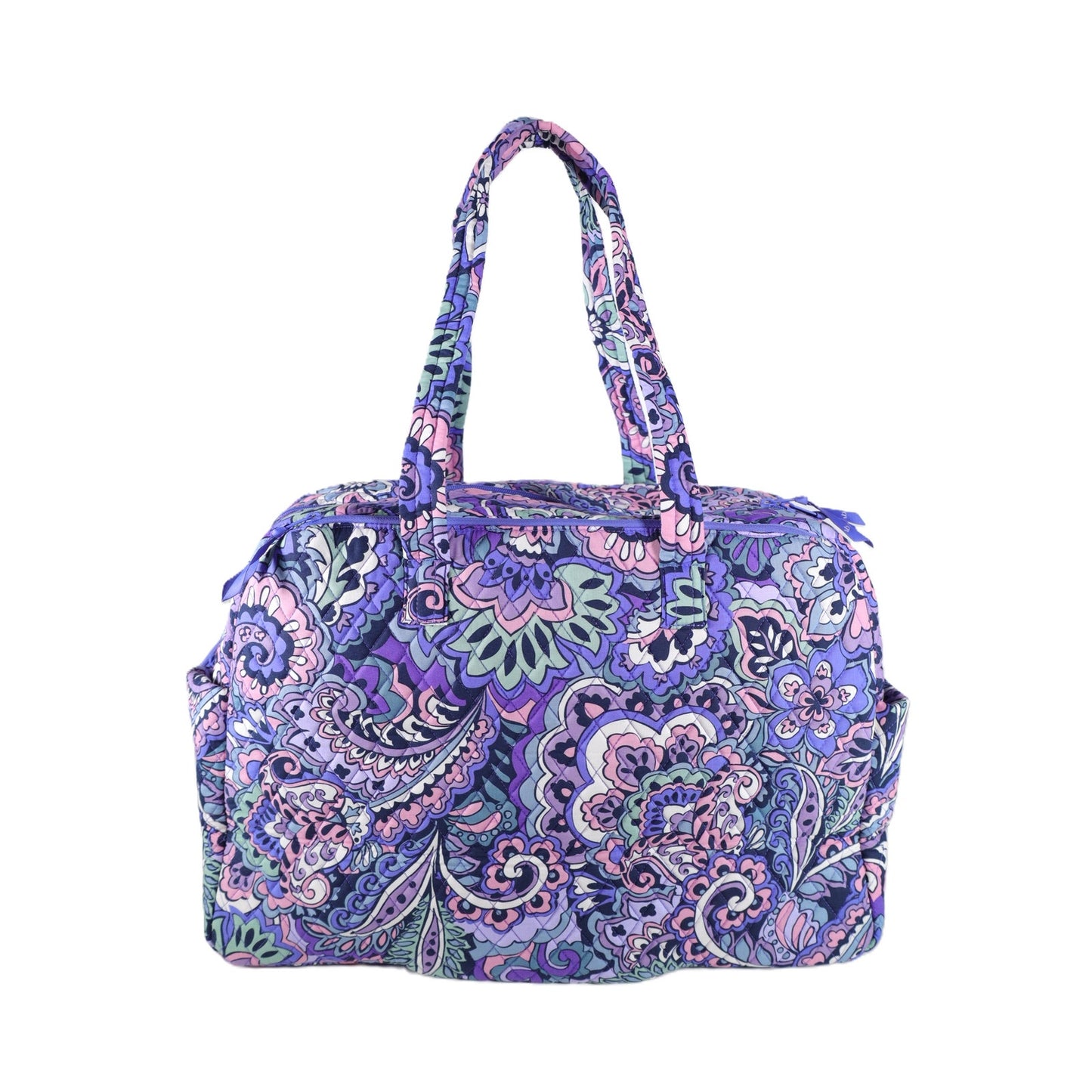 Vera Bradley Large Cotton Quilted Weekender Travel Bag - Floral Swirls