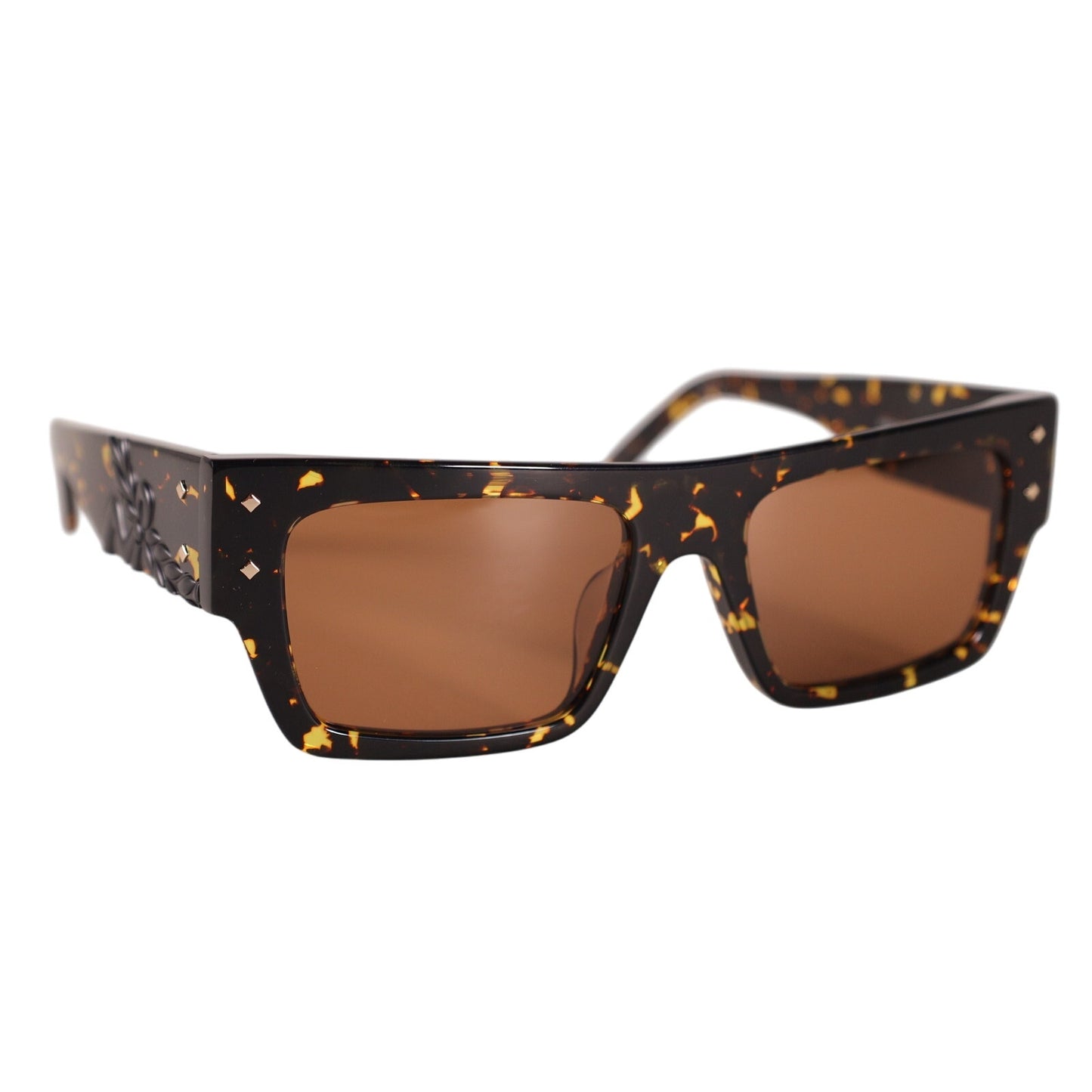 MCM Rectangle Sunglasses - Dark Havana / Brown