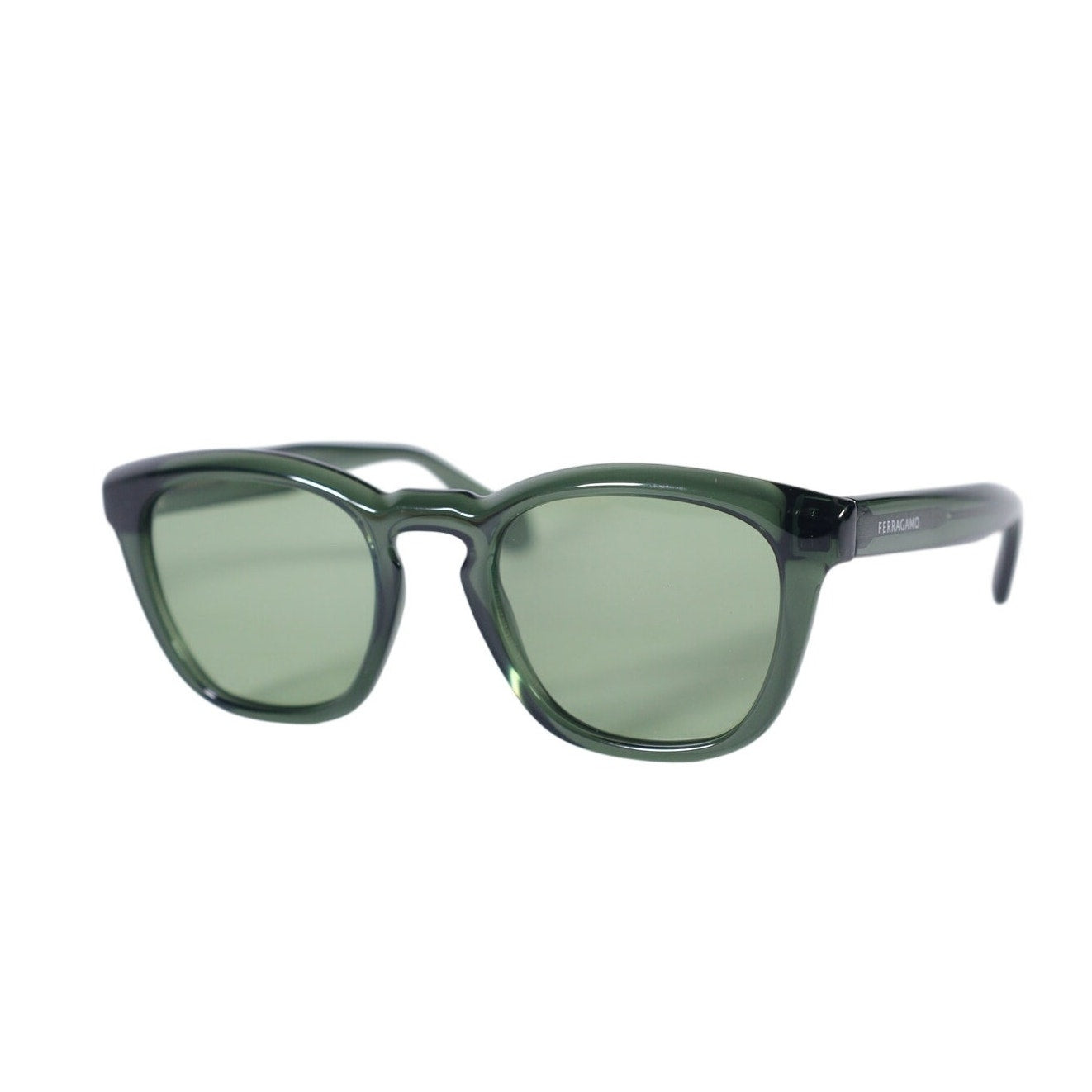 Salvatore Ferragamo Round Sunglasses - Green / Green