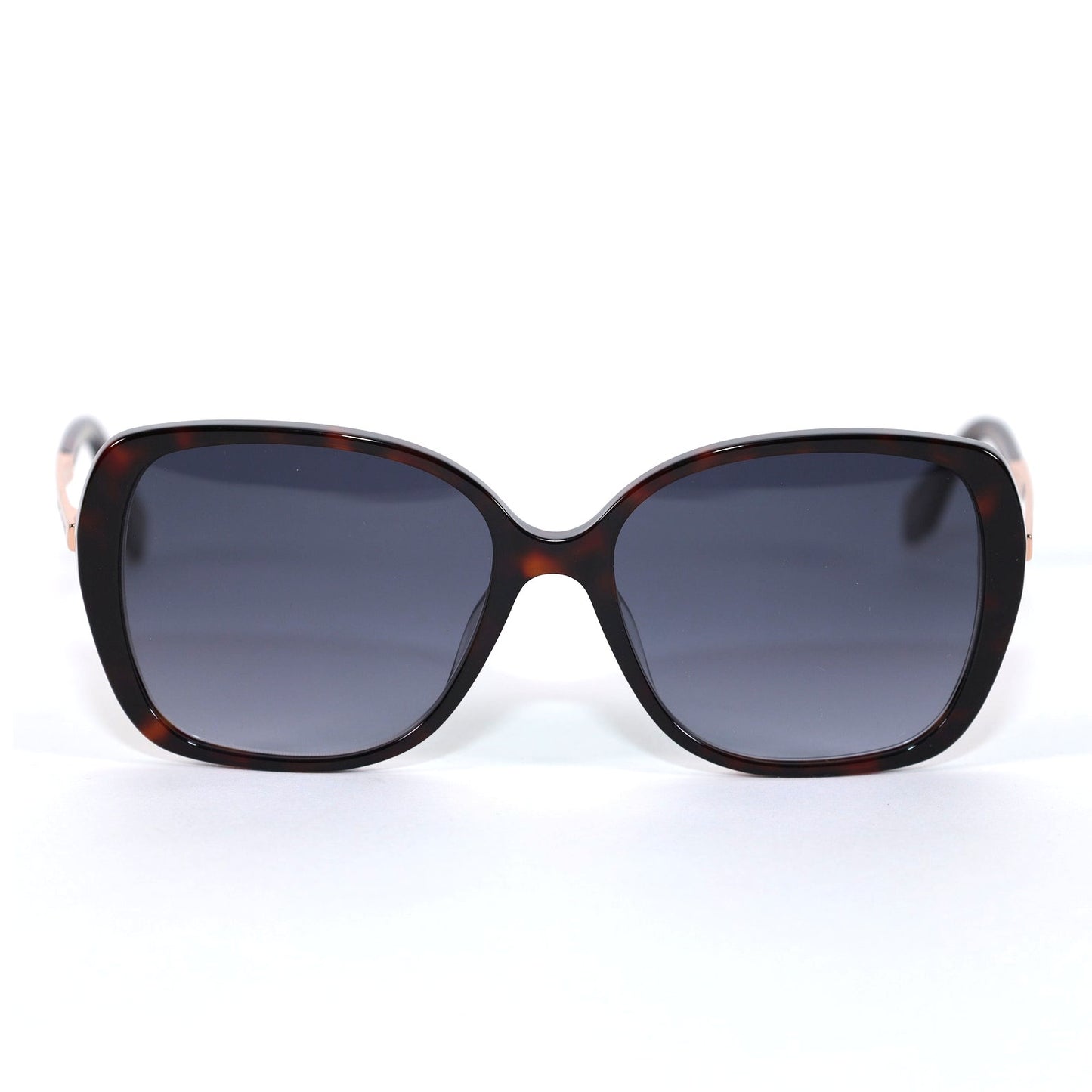 Marc Jacobs Womens Oval Butterfly Sunglasses-Black Brown Tortoise/Dark Grey