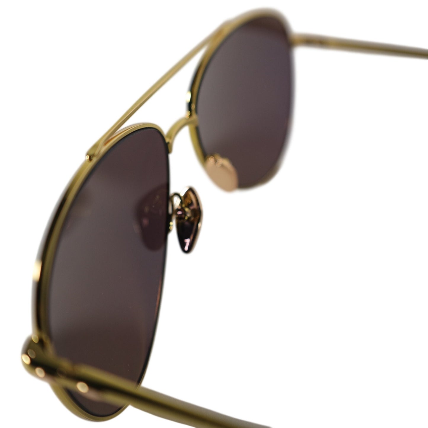 Isabel Marant Metal Aviator Sunglasses - Yellow Gold / Yellow Mirror
