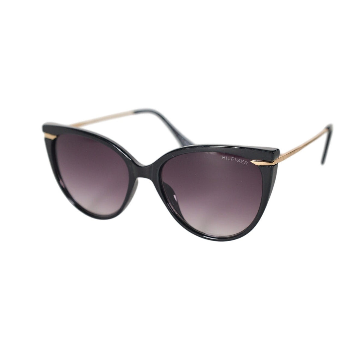 Tommy Hilfiger Cat Eye Women's Sunglasses - Black / Grey Gradient