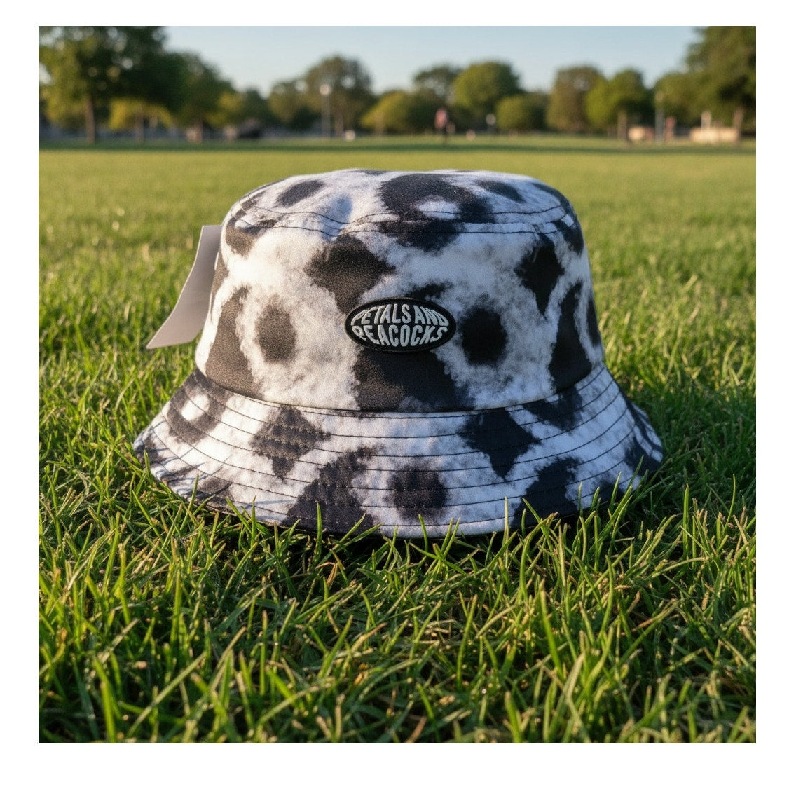 Petals and Peacocks In The Clouds Tie Dye Bucket Hat