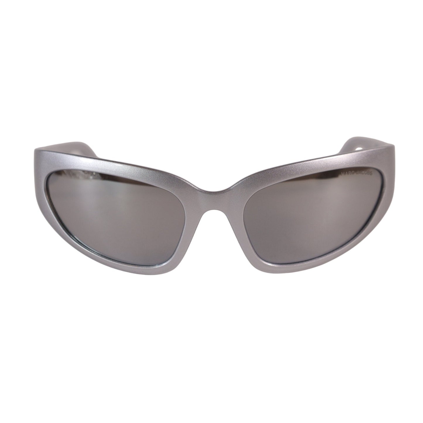 Marc Jacobs Narrow Wraparound Sunglasses - Silver / Silver Mirrored