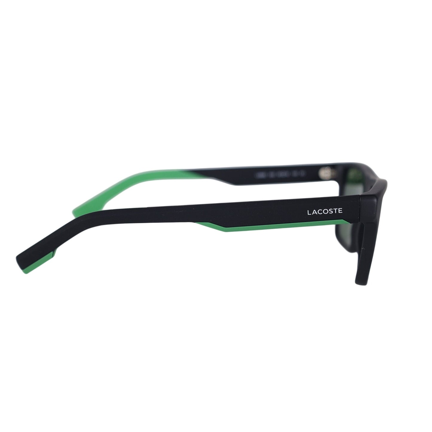 Lacoste Rectangle Mens Sunglasses - Matte Black / Green