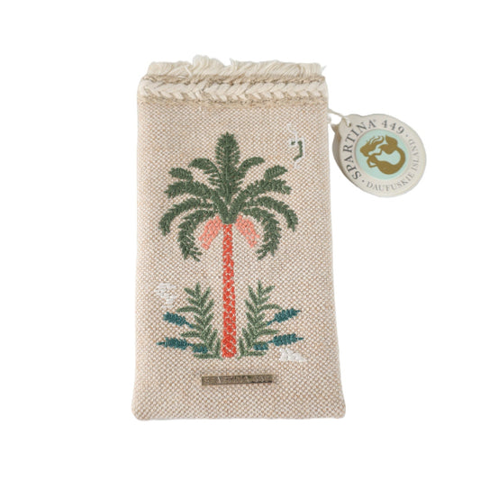Spartina 449 Canvas Embroidered Sunglass Case - Alljoy Landing Palm Tree