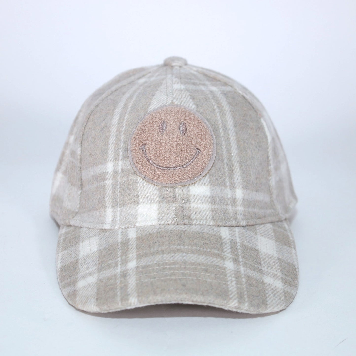 Steve Madden Iris Plaid Satin Lined Baseball Cap - One Size - Beige/Cream