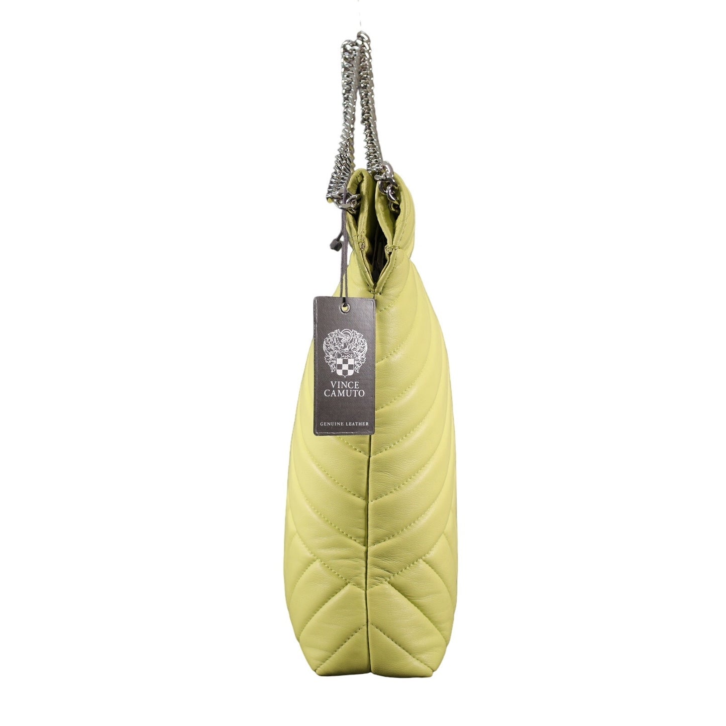 Vince Camuto Quilted Leather Shoulder Bag – Celery Green / Chartreuse