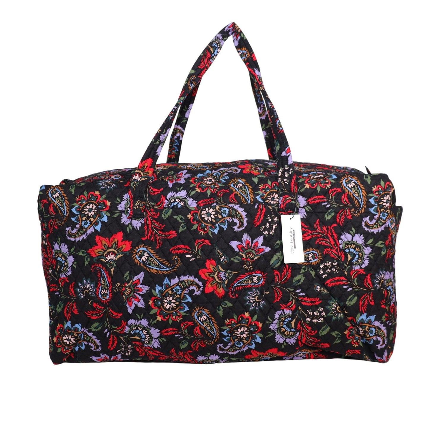 Vera Bradley XL Traveler Quilted Cotton Duffel Bag - Venetian Paisley - Black