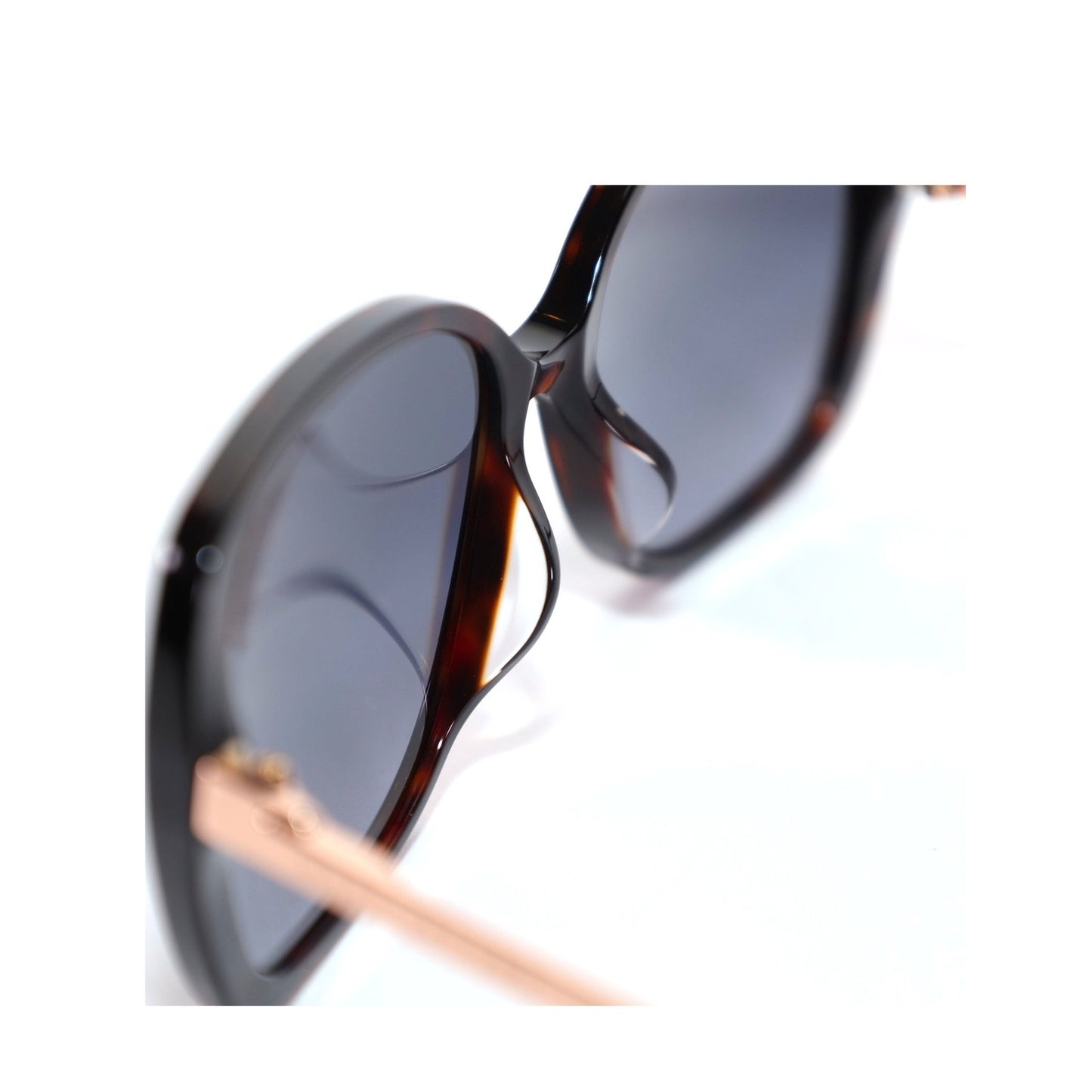 Marc Jacobs Womens Oval Butterfly Sunglasses-Black Brown Tortoise/Dark Grey