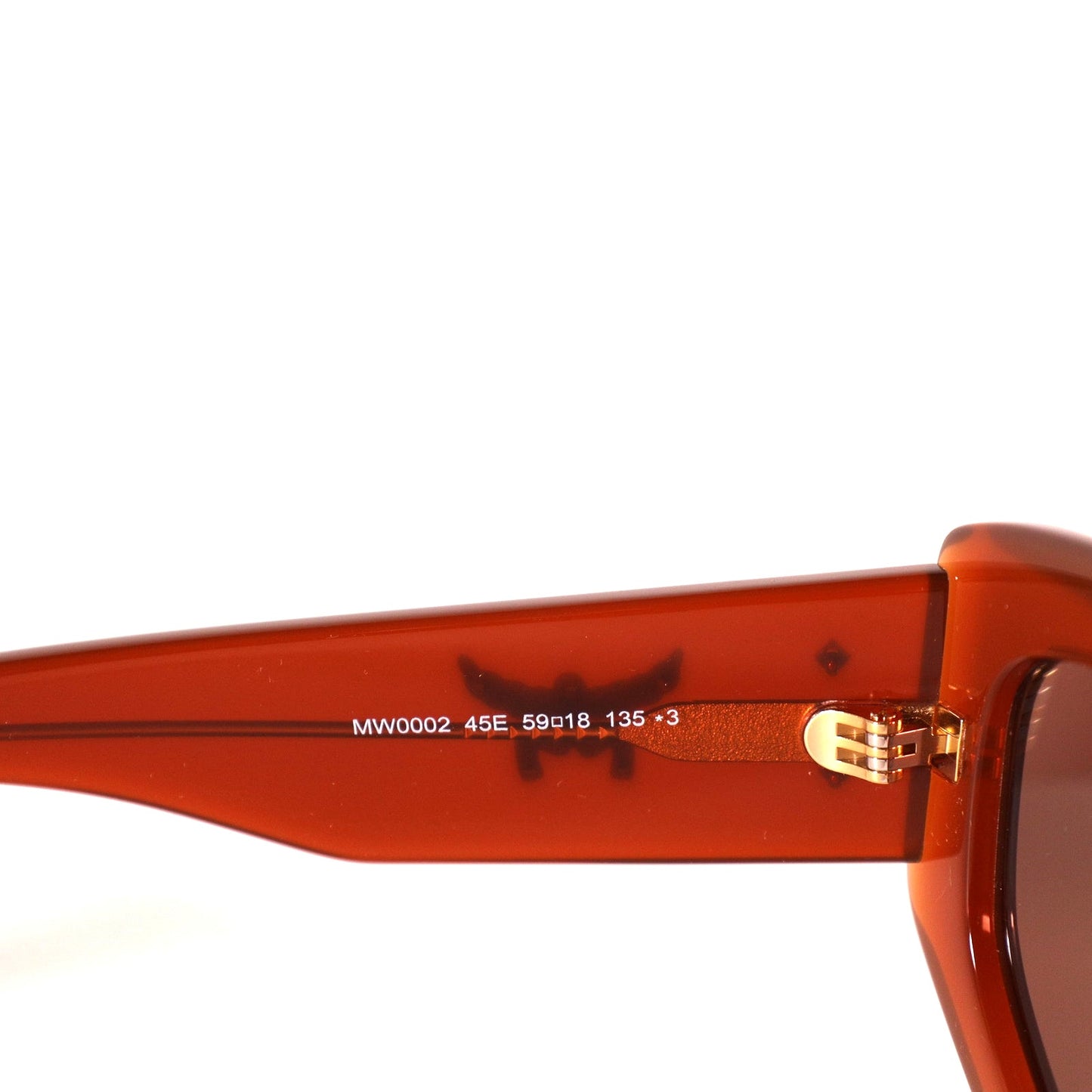 MCM Wraparound Rectangle Sunglasses - Shiny Light Brown / Brown