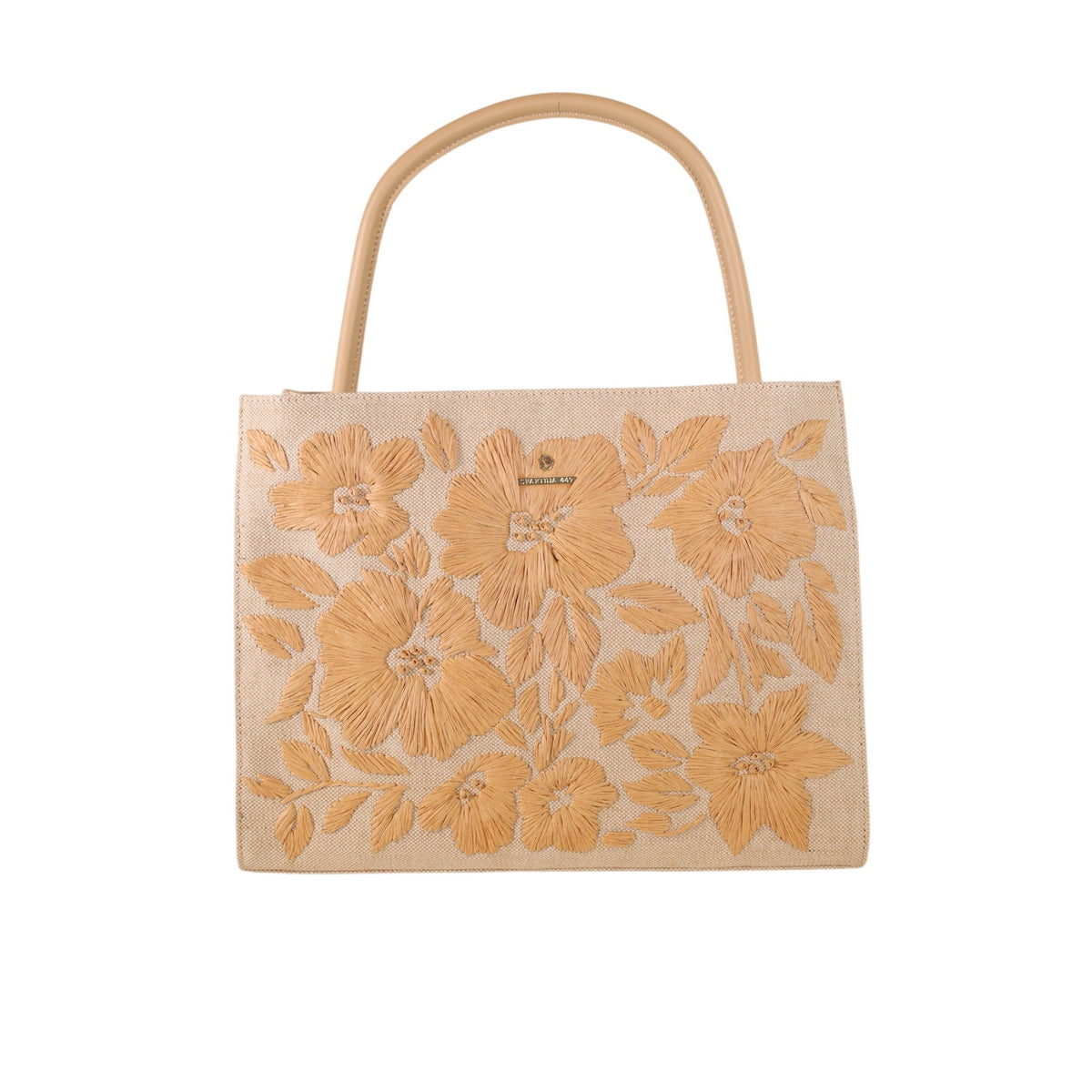 Spartina 449 Piper Raffia Canvas Tote Bag - Calm Waters