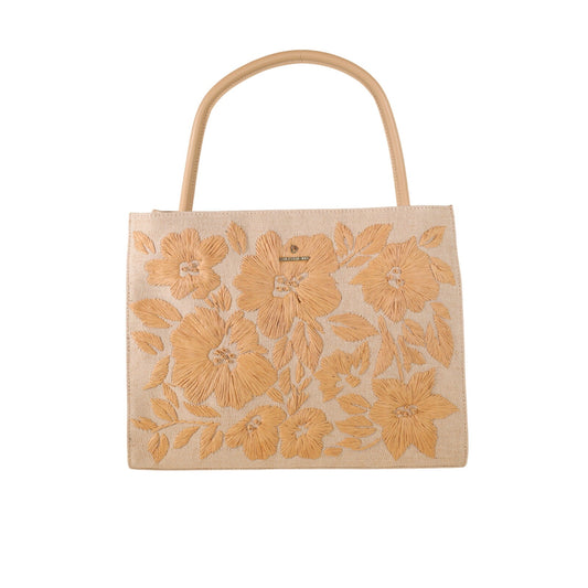 Spartina 449 Piper Raffia Canvas Tote Bag - Calm Waters