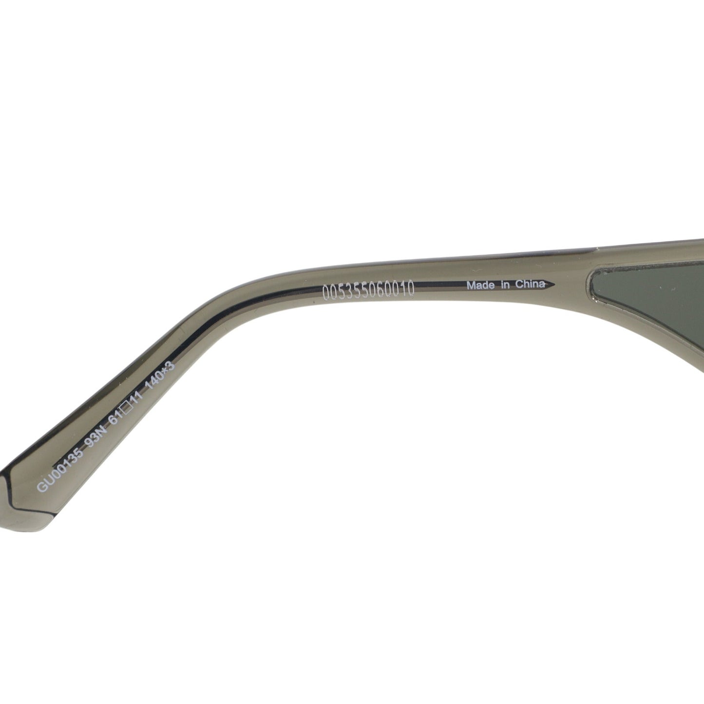 GUESS Oversized Aviator Shield Sunglasses Green Transparent Grey Lens