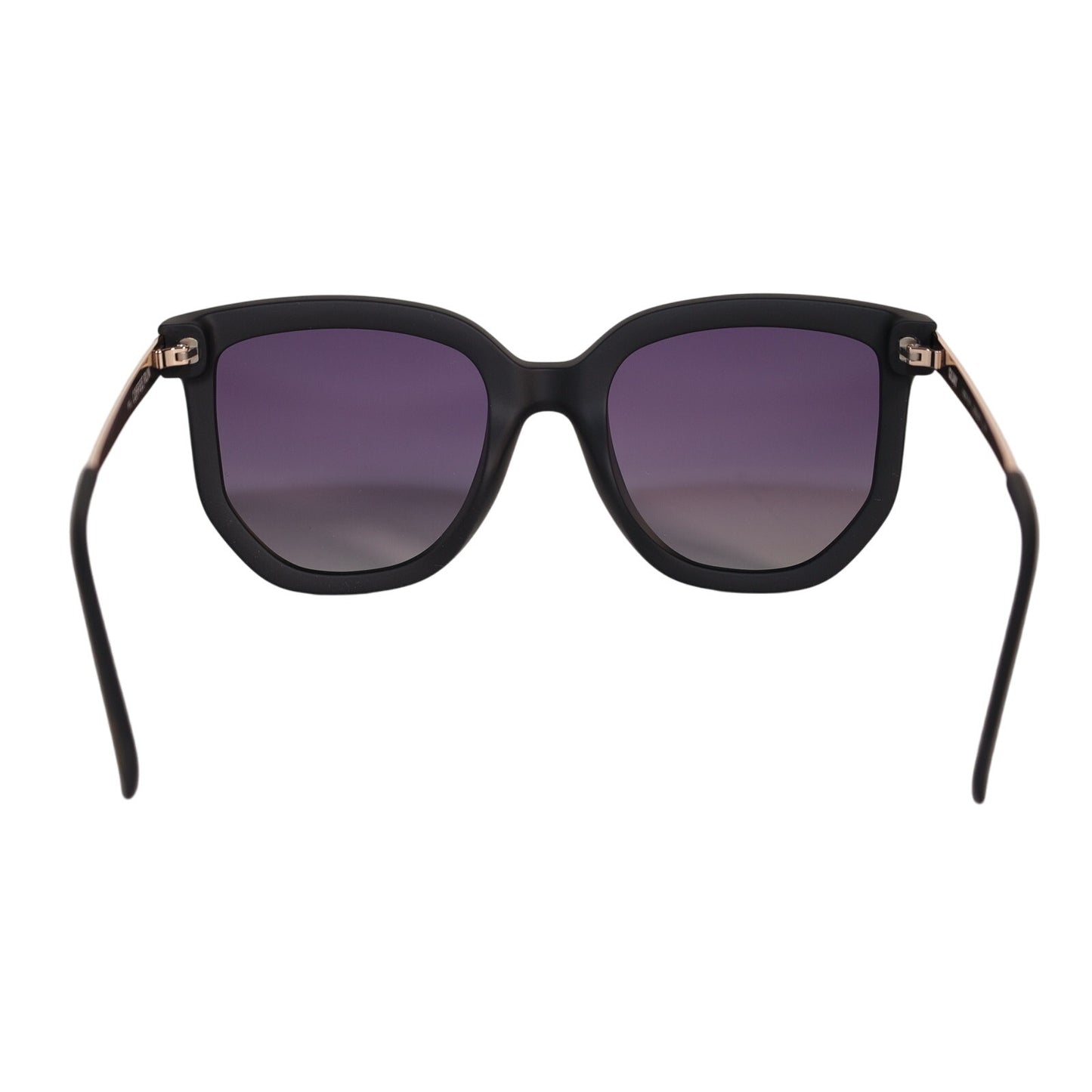 Quay Australia COFFEE RUN Polarized Round Womens Sunglasses - Black/Smoke