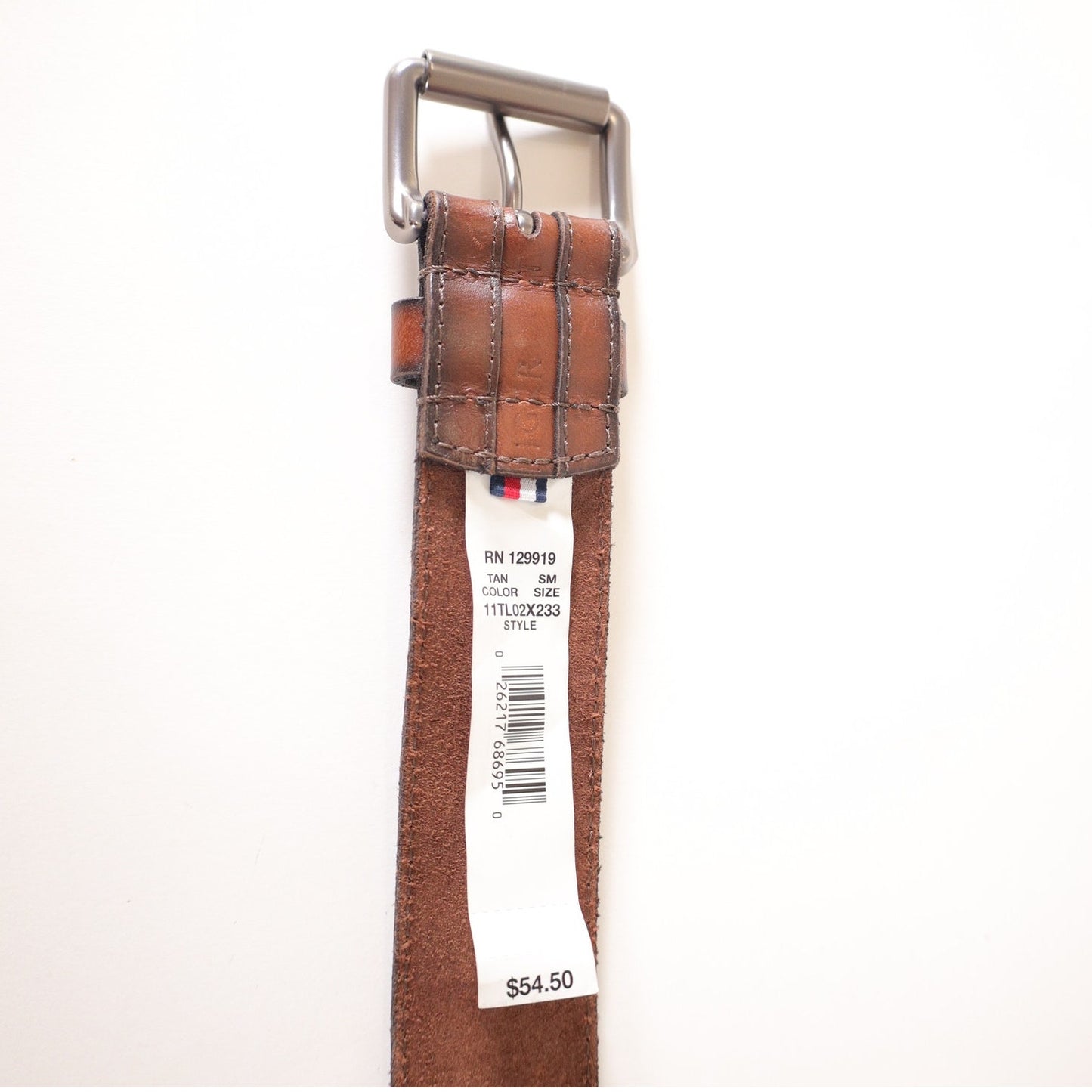 Tommy Hilfiger Brown Leather Men's Belt - Size 30/32