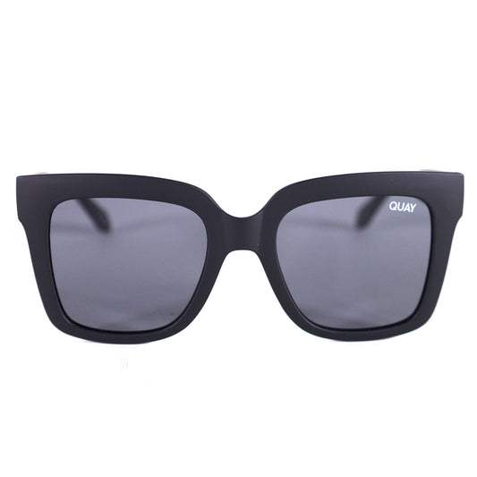 Quay Australia ICY Oversized Square Sunglasses - Matte Black / Smoke
