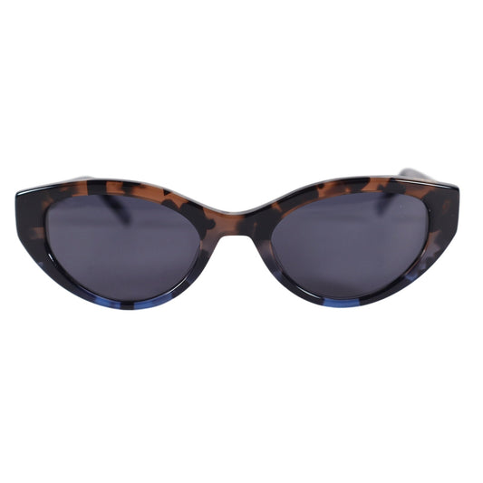 DKNY Narrow Cat Eye Womens Sunglasses - Mocha / Blue Tortoise Gradient