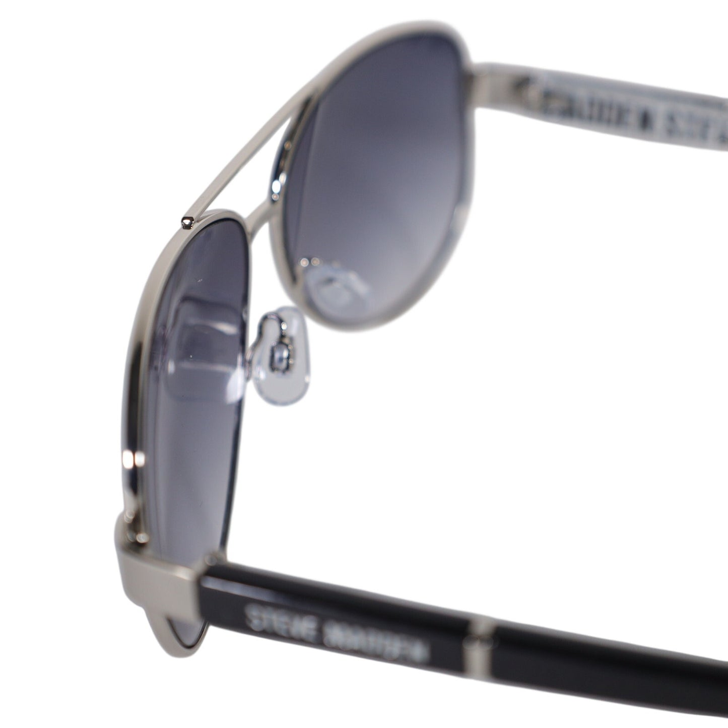 Steve Madden MARINER Metal Aviator Sunglasses - Silver / Grey