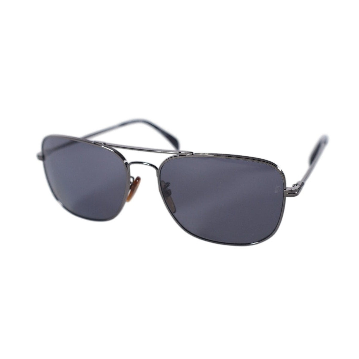 David Beckham Square Aviator Polarized Men's Sunglasses–Dark Ruthenium/Gray