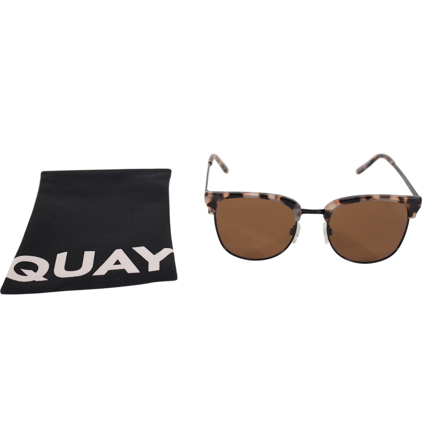Quay Australia EVASIVE Round Sunglasses – Milky Tortoise / Brown