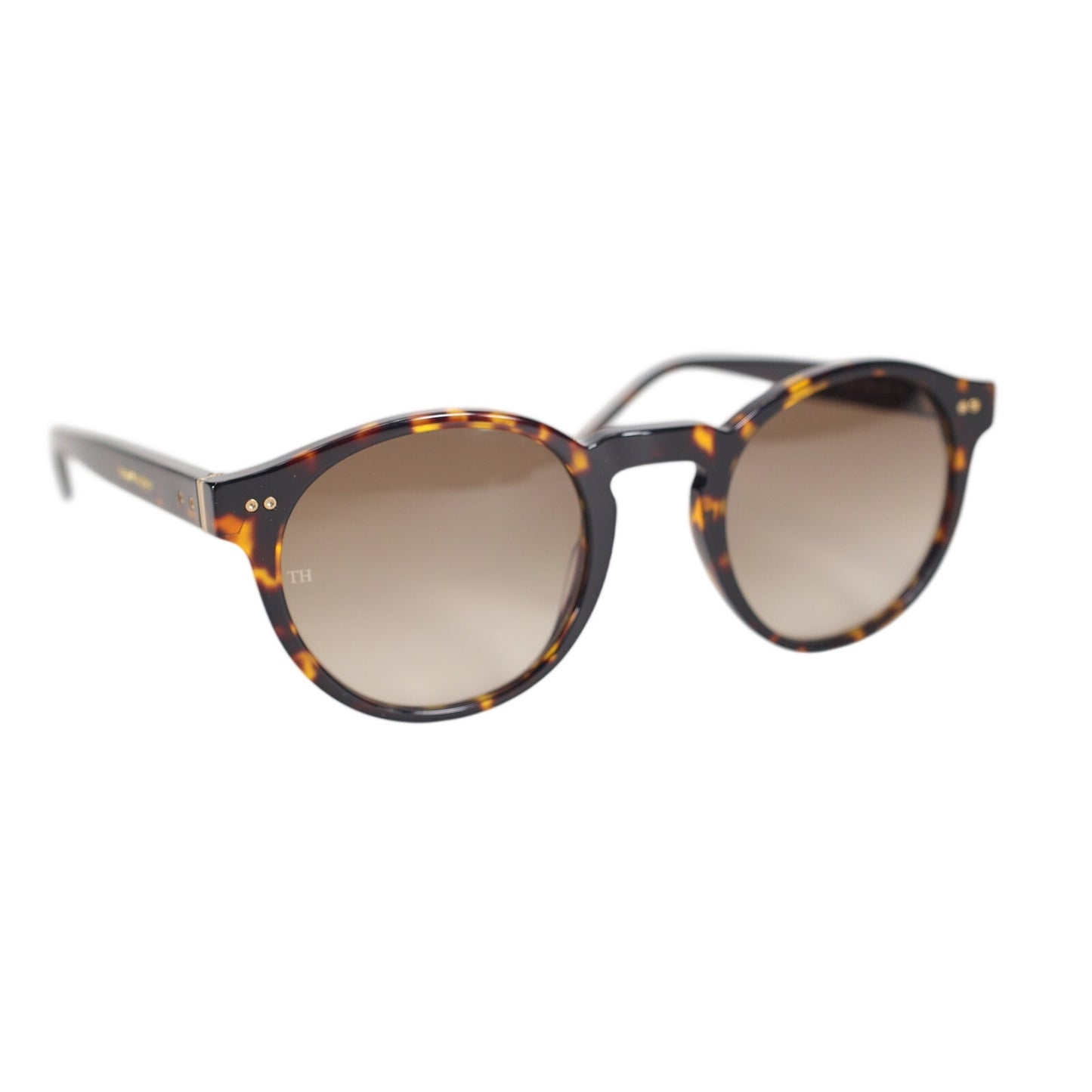Tommy Hilfiger Round Men's Sunglasses - Havana / Brown Gradient