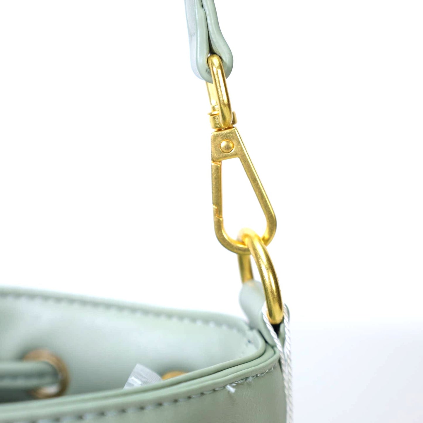 Melie Bianco Vegan Leather Julie Bucket Bag - Mint Green