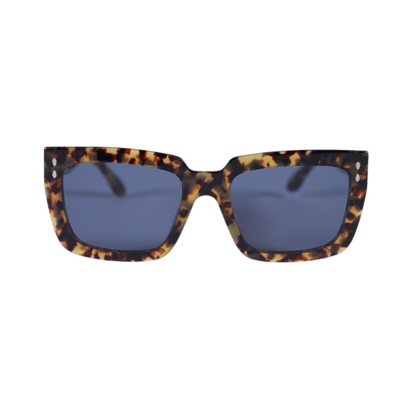 Isabel Marant Square Womens Designer Sunglasses - Yellow Havana / Blue