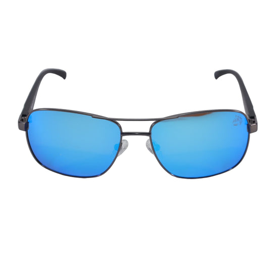 Timberland Mens Lightweight Aviator Sunglasses-Matte Gunmetal/Blue Mirror
