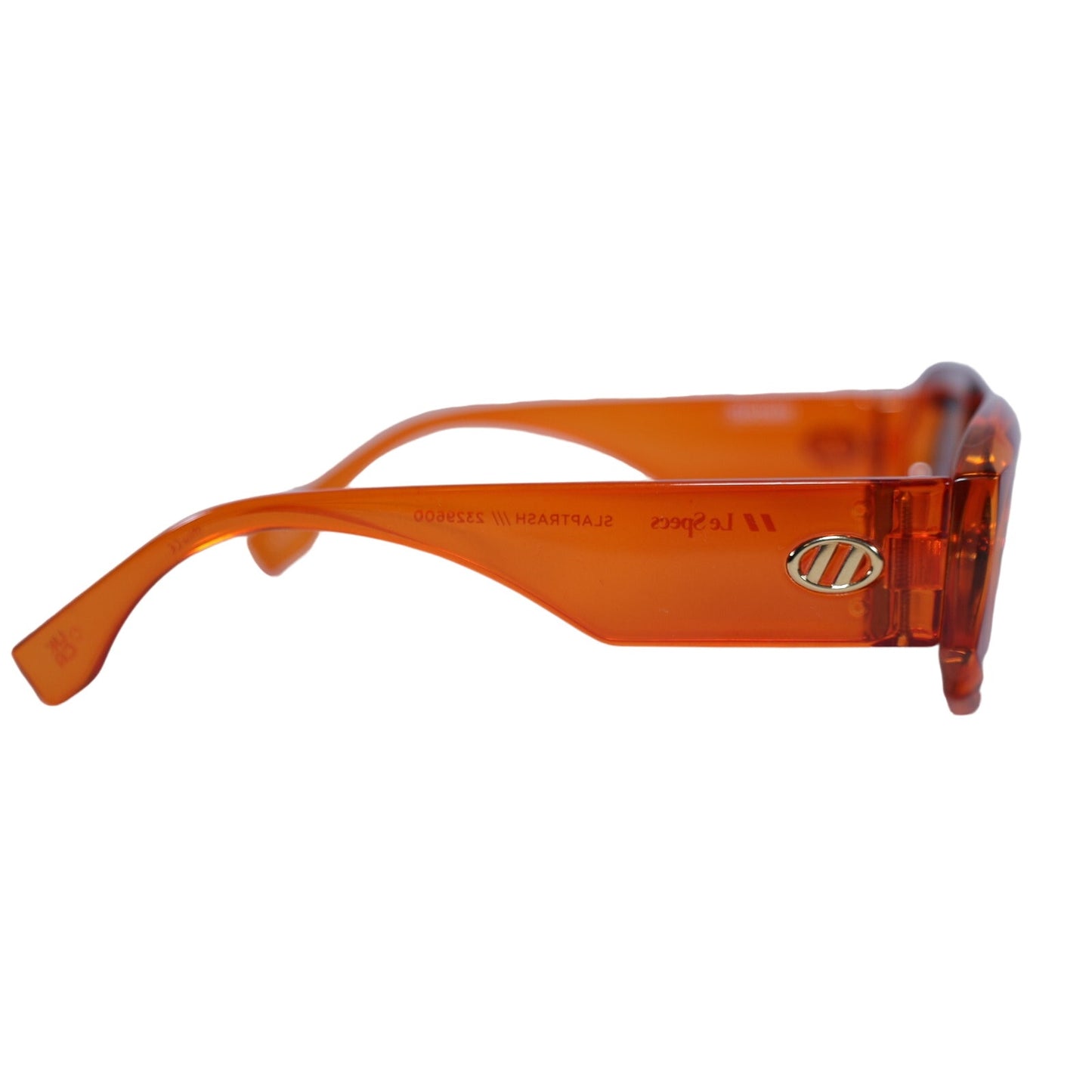 Le Specs Slaptrash Geometric Oval Sunglasses - Orange Soda / Aqua Blue