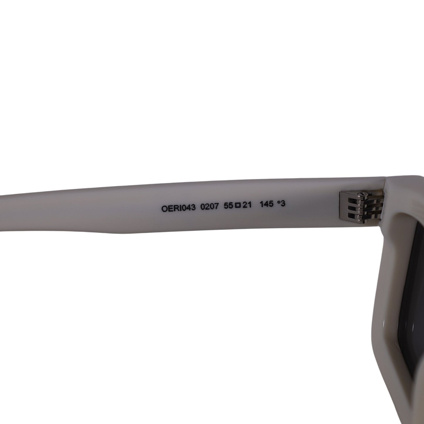 Off-White Narrow Rectangle JACOB Sunglasses - White/Dark Grey