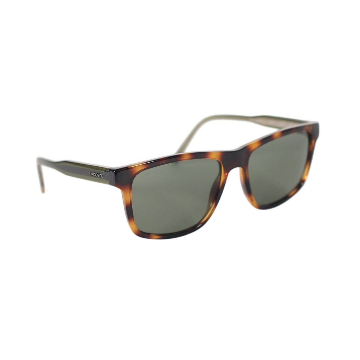 Lacoste Men's Square Lightweight Sunglasses - Tortoise / Green