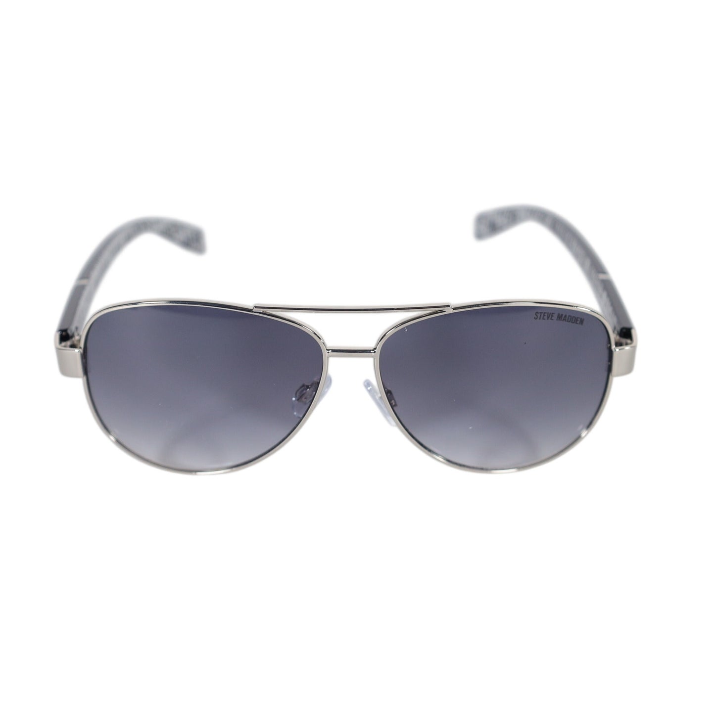 Steve Madden MARINER Metal Aviator Sunglasses - Silver / Grey