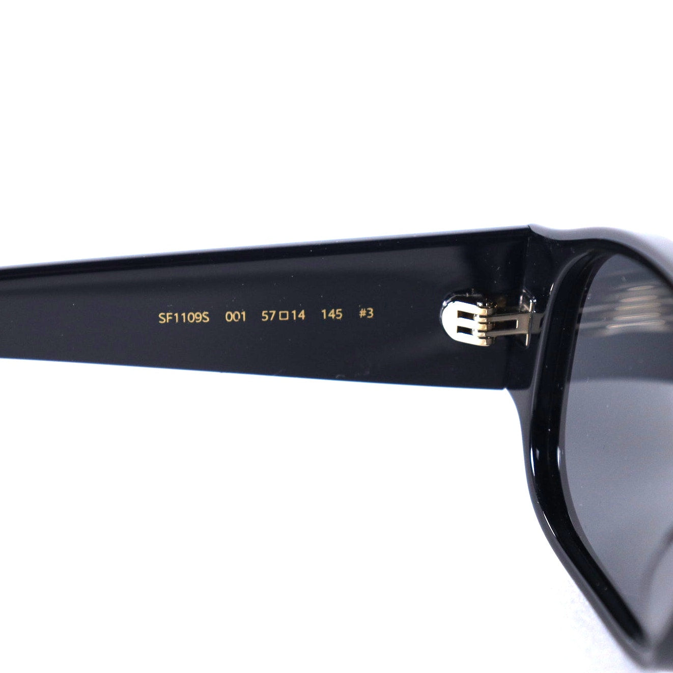 Salvatore Ferragamo Narrow Rectangle Mens Sunglasses - Black/Dark Grey