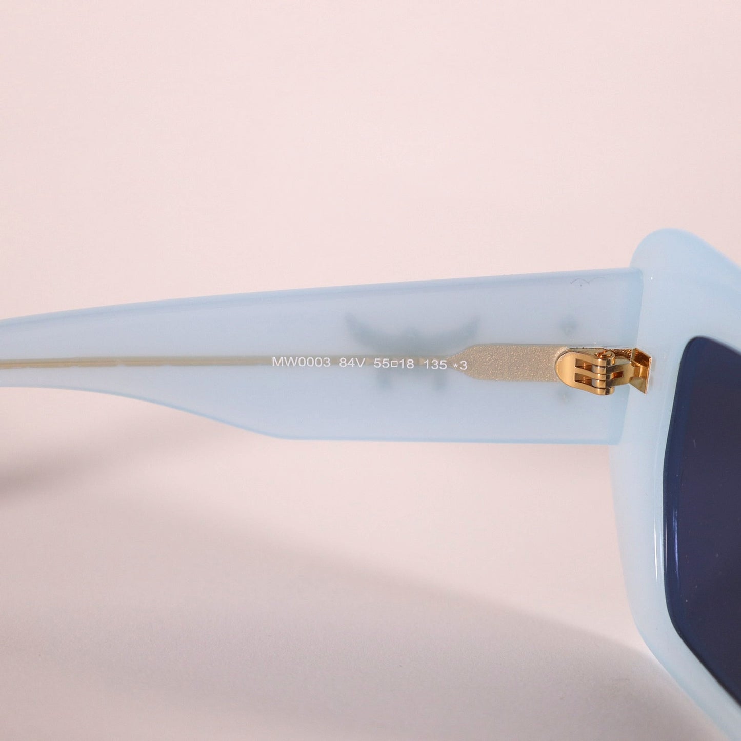 MCM Cat Eye Rectangle Sunglasses - Shiny Light Blue / Smoke