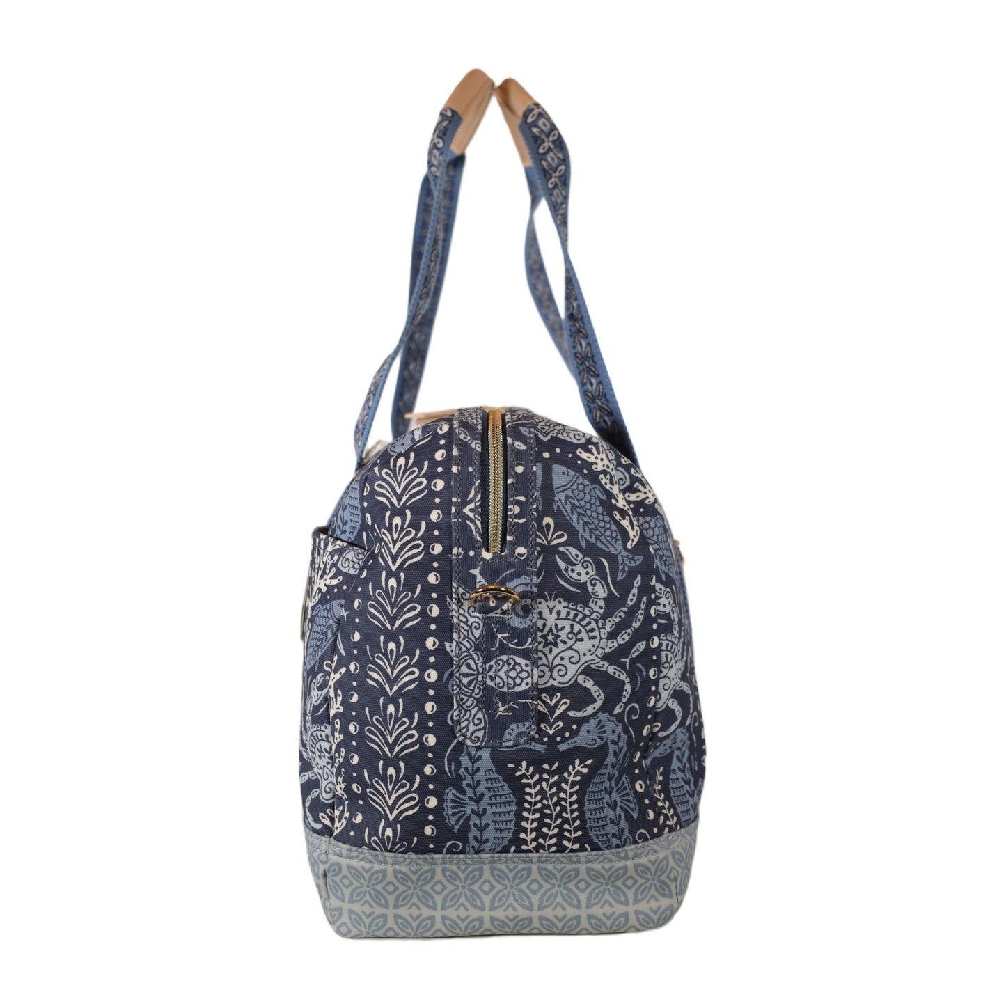 Spartina 449 Coated Canvas Large Travel Duffel Bag - Hamilton Sea Life - NWT