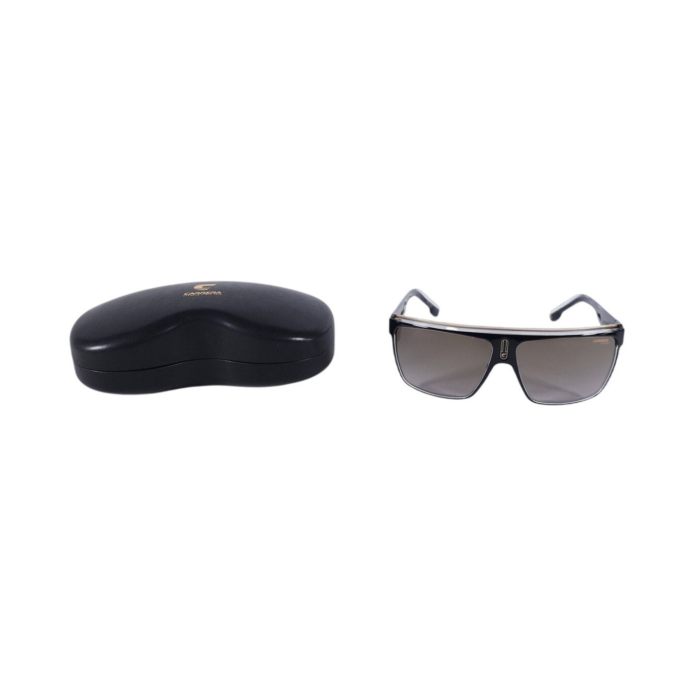 Carrera Men's Square Lightweight Sunglasses - Black Gold / Brown Gradient