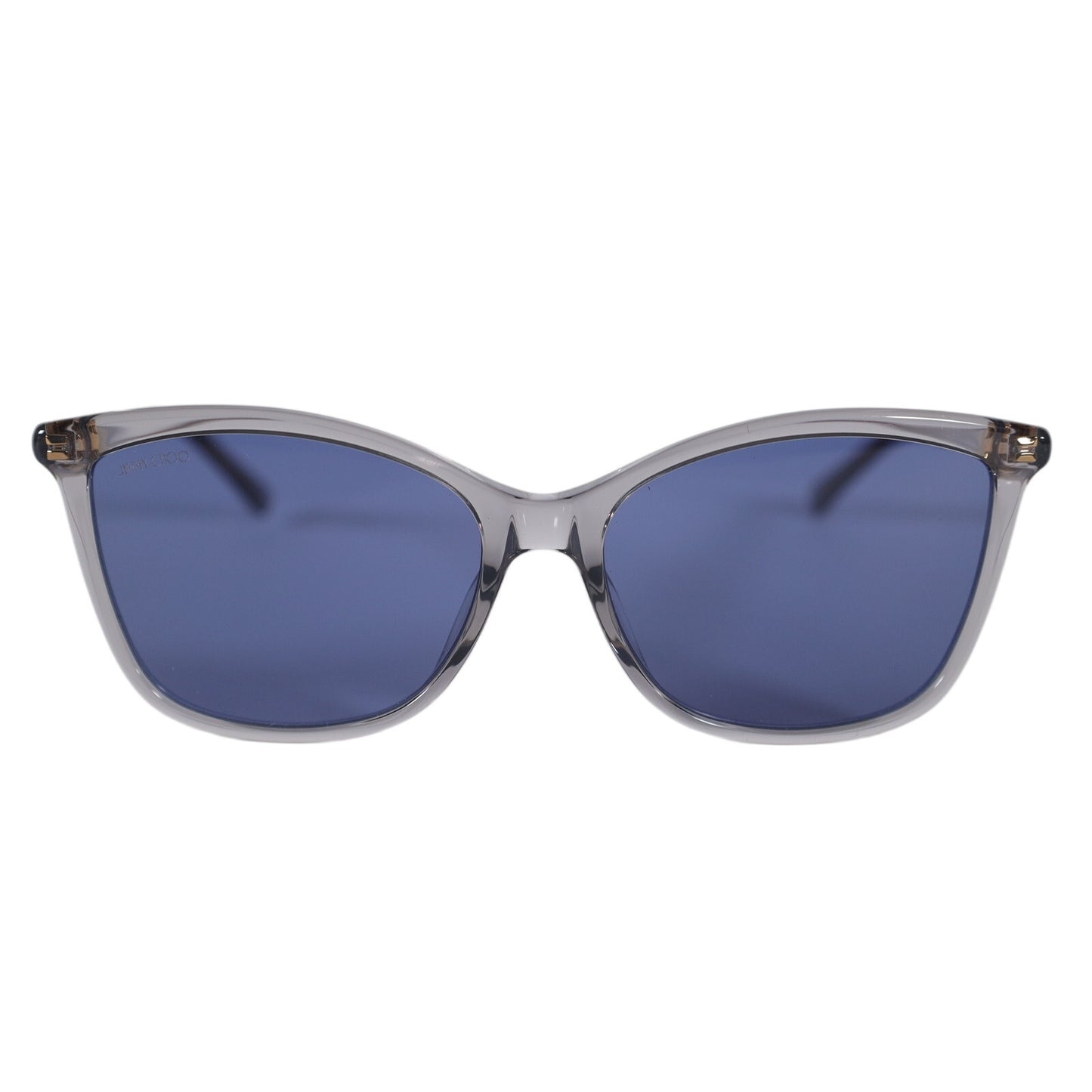 Jimmy Choo Cat Eye Women's Designer Sunglasses - Transparent Grey / Blue