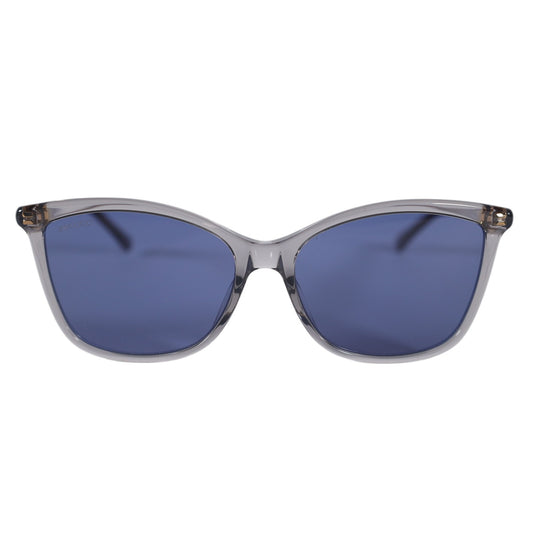 Jimmy Choo Cat Eye Women's Designer Sunglasses - Transparent Grey / Blue