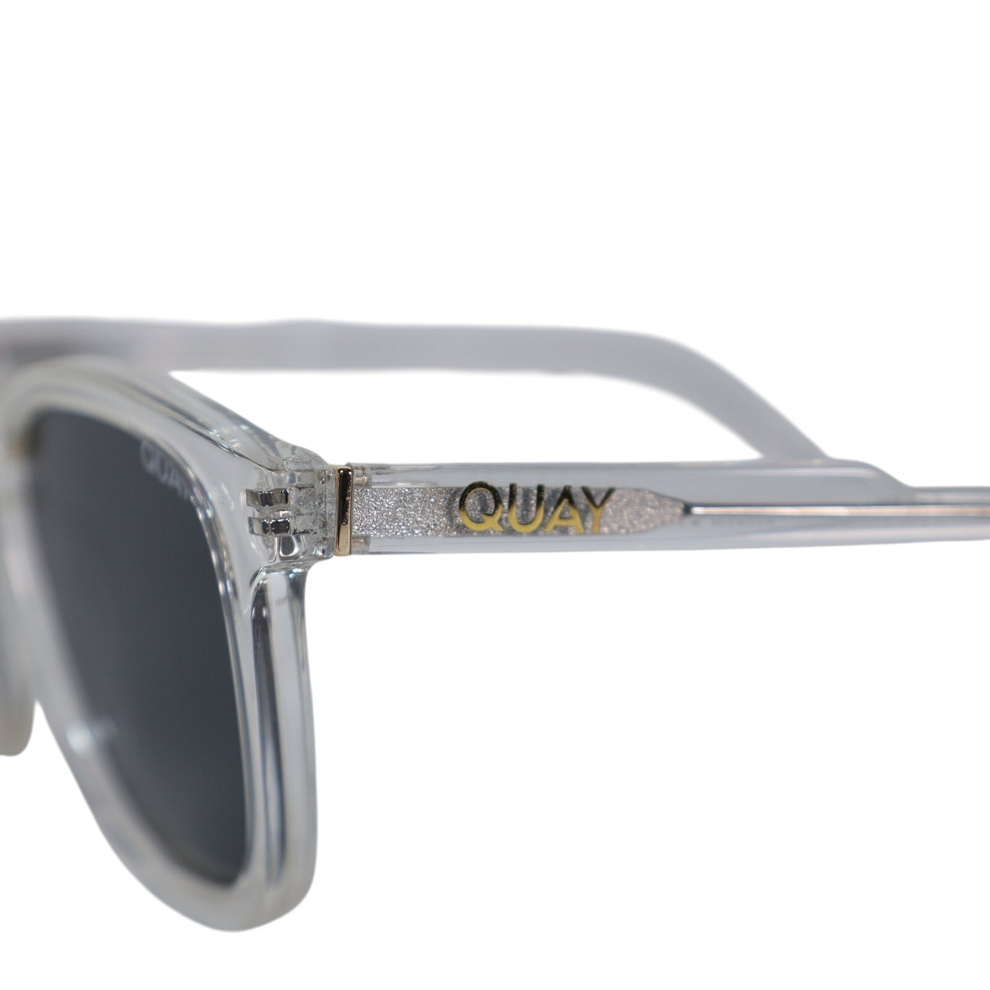 Quay Australia JACKPOT Round Sunglasses - Clear / Smoke