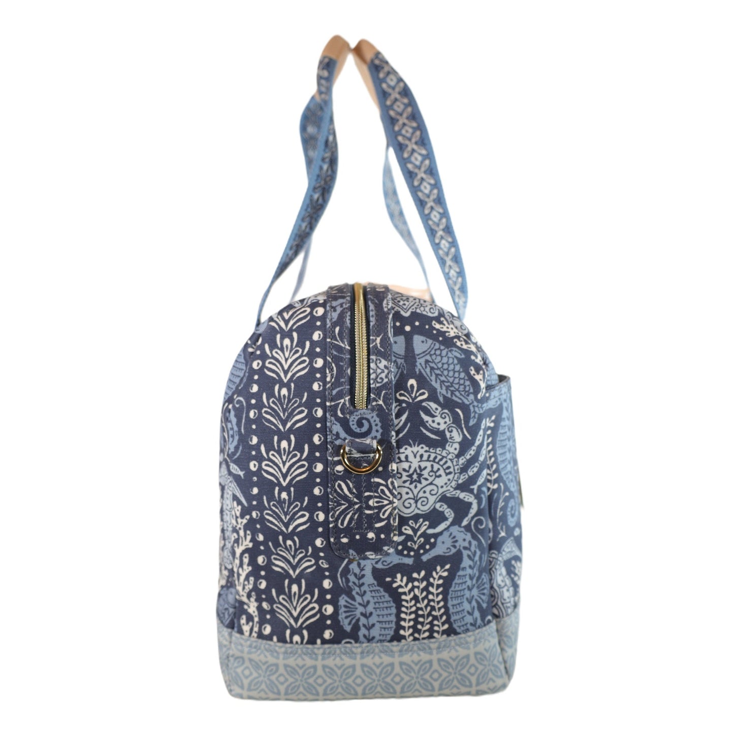Spartina 449 Coated Canvas Large Travel Duffel Bag - Hamilton Sea Life - NWT