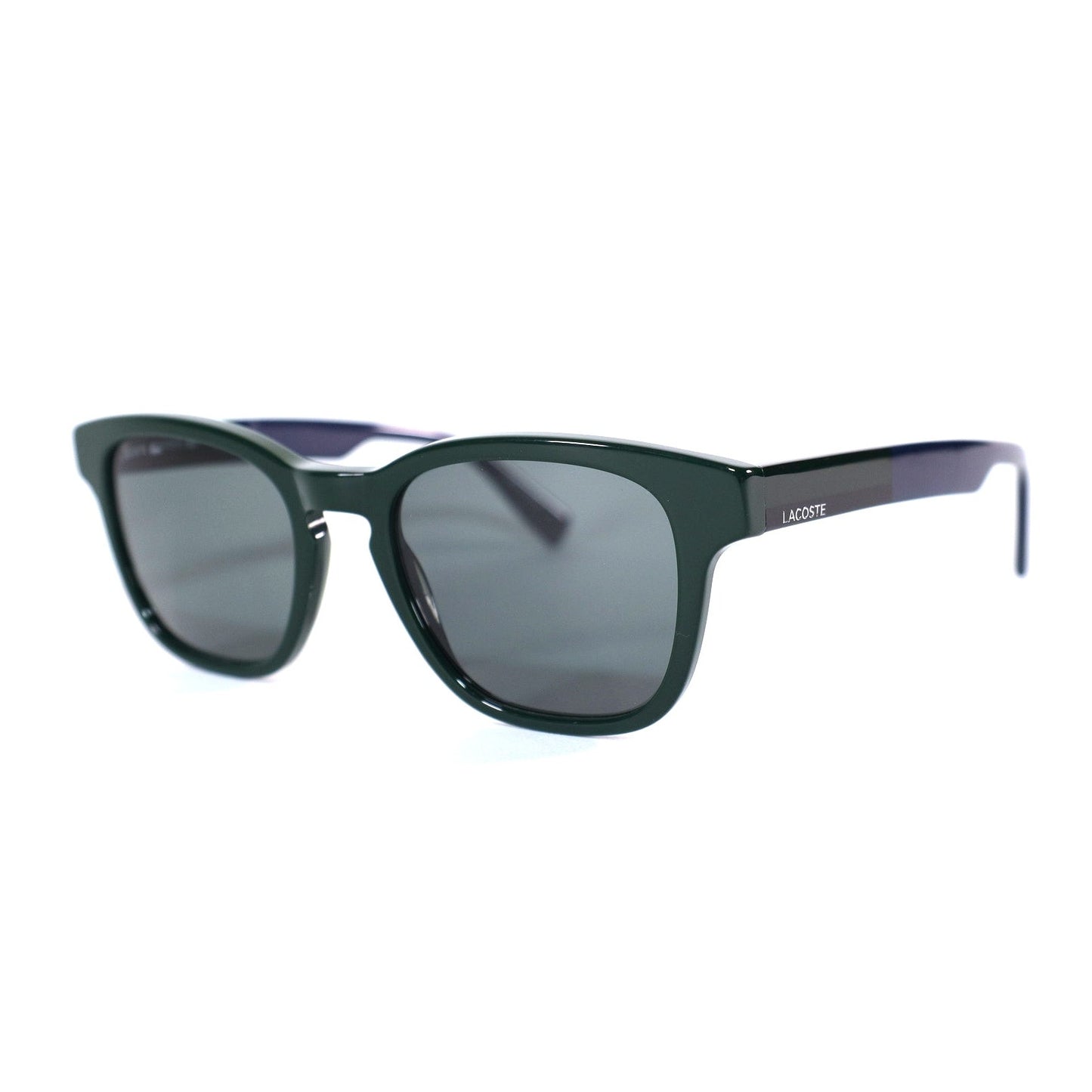 Lacoste Rounded Square Men's Sunglasses – Deep Jade Green / Grey Lenses