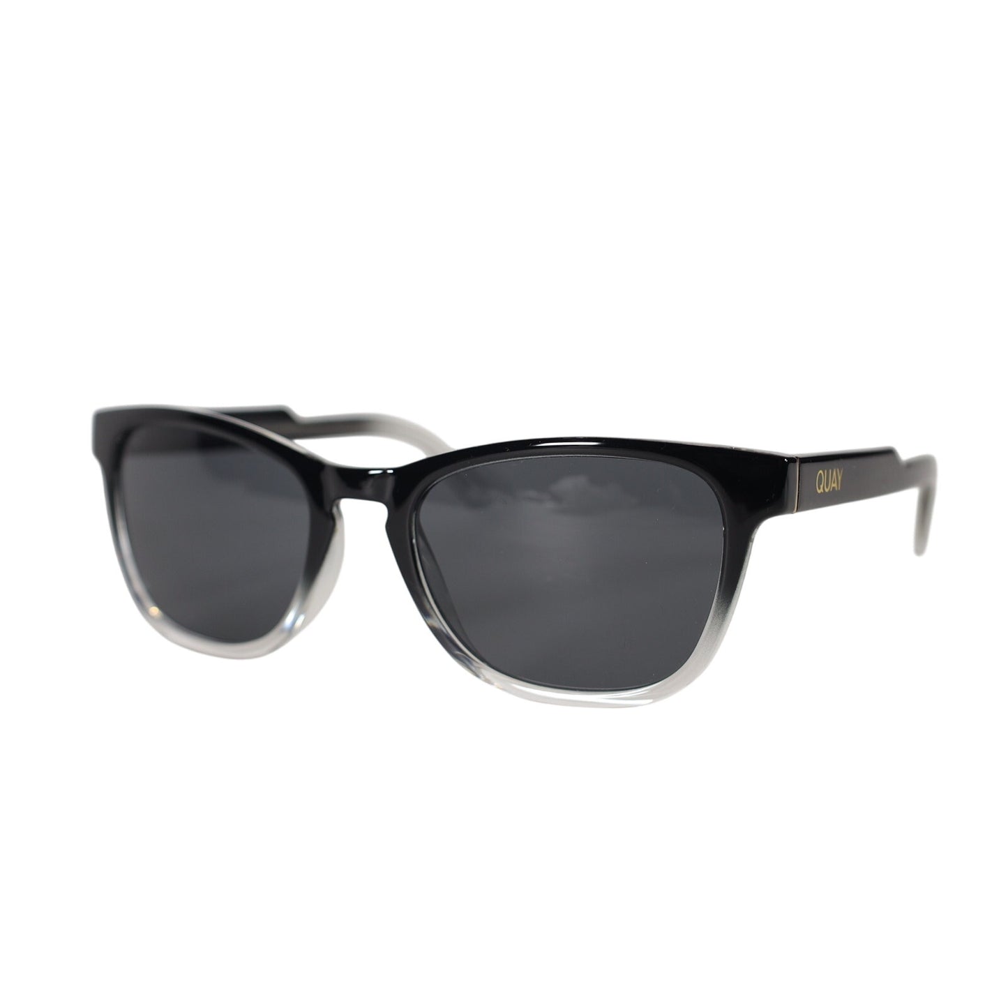 Quay Australia HARDWIRE Rectangle Sunglasses - Black Clear / Smoke